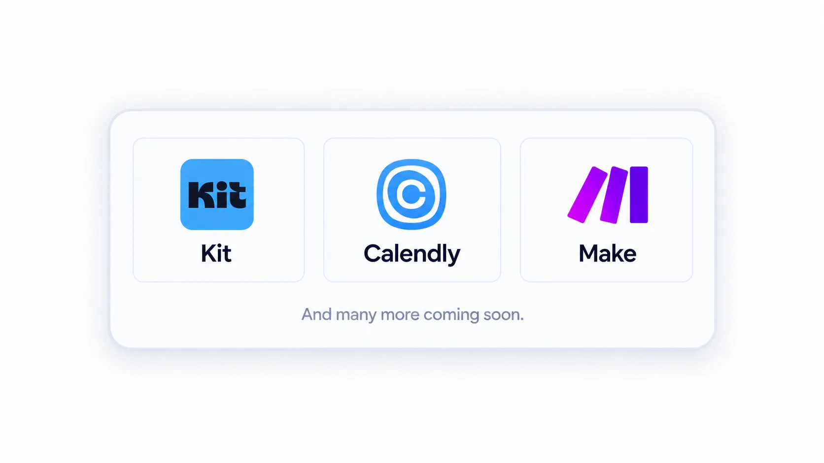 Kit, Calendly and Make integrations