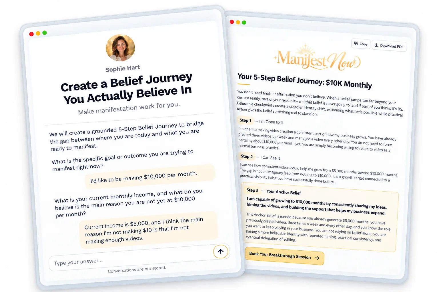 Belief journey demo